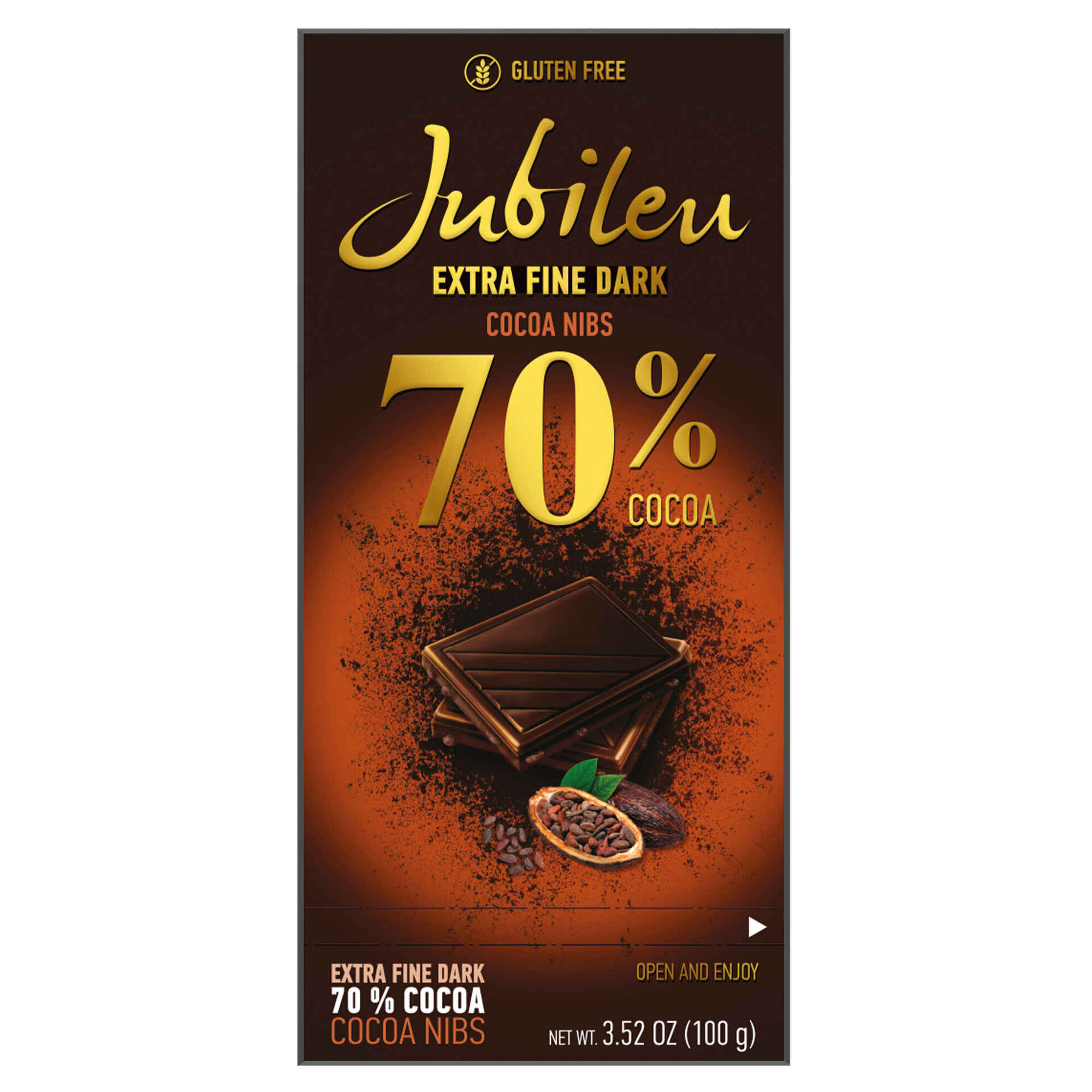 Tablete de Chocolate Plus Noir com Pepitas de Cacau Caramelizadas sem